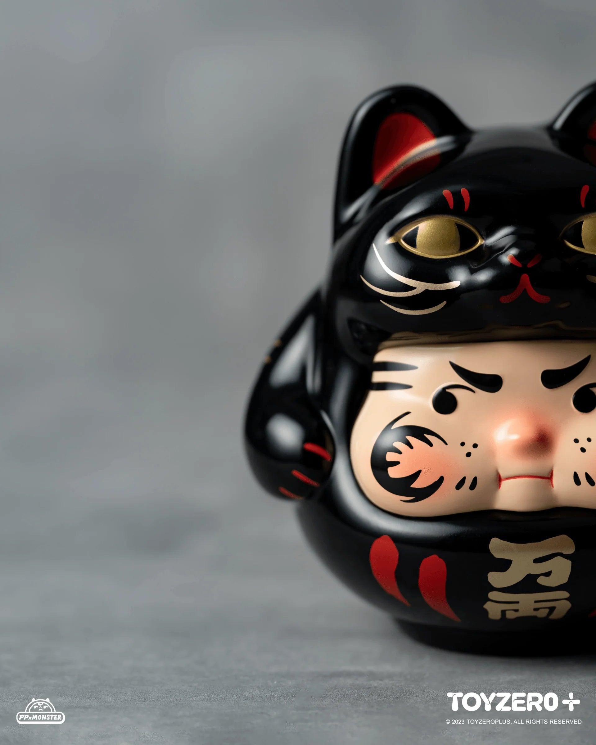 200% PP Lucky Cat Daruma (Black cat edition)