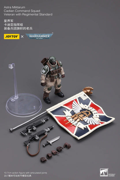 JOYTOY Warhammer 40K Cadian Command Squad Veteran Action Figure