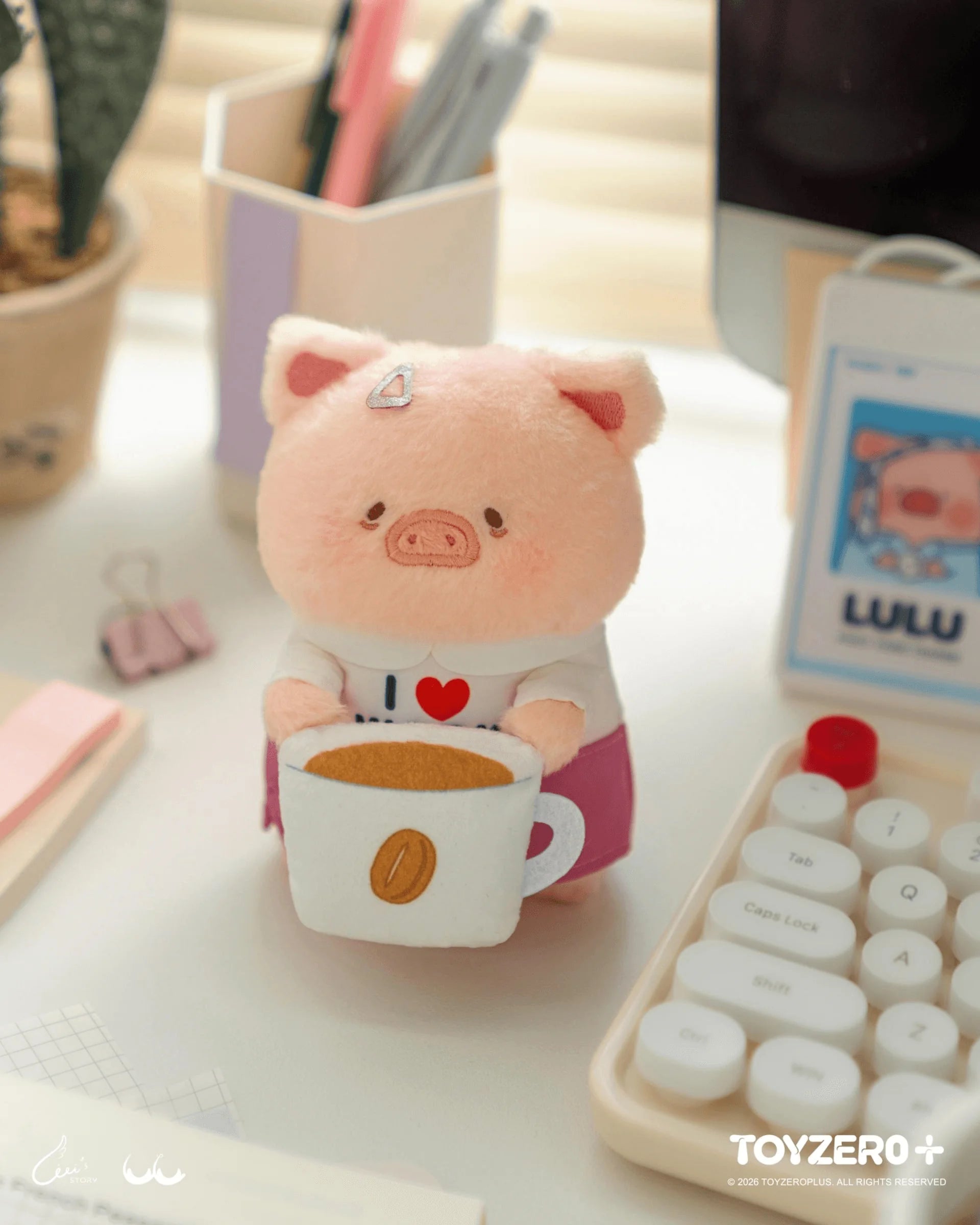 TOYZEROPLUS LuLu the Piggy Office Series Plush Keychain Blind Box