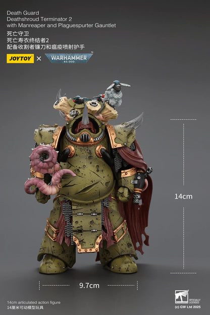 Death Guard Deathshroud Terminator 2 with Manreaper and Plaguespurter Gauntlet