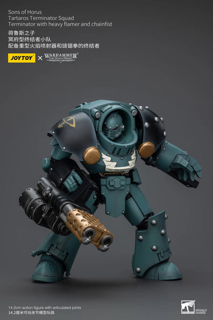 Sons Of Horus Tartaros Terminator Squad Terminator With Heavy Flamer And Chainfist
