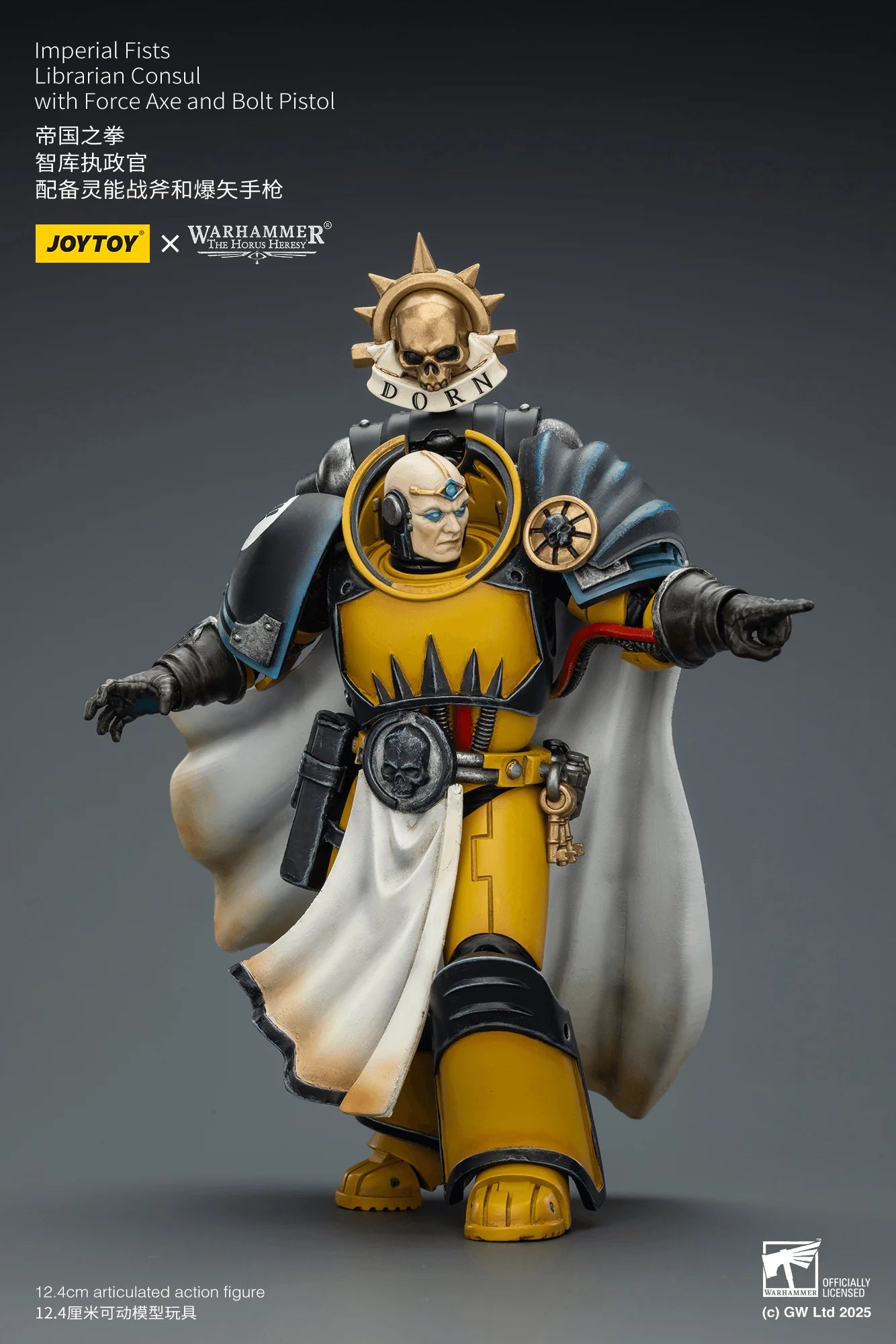Imperial Fists Librarian Consul with Force Axe and Bolt Pistol