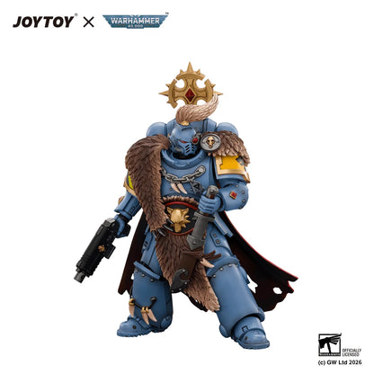Space Wolves Wolf Guard Battle Leader with Master-crafted Power Weapon, Storm Shield, Thunder Hammer,Master-crafted Heavy Bolt Pistol, and Plasma Pistol