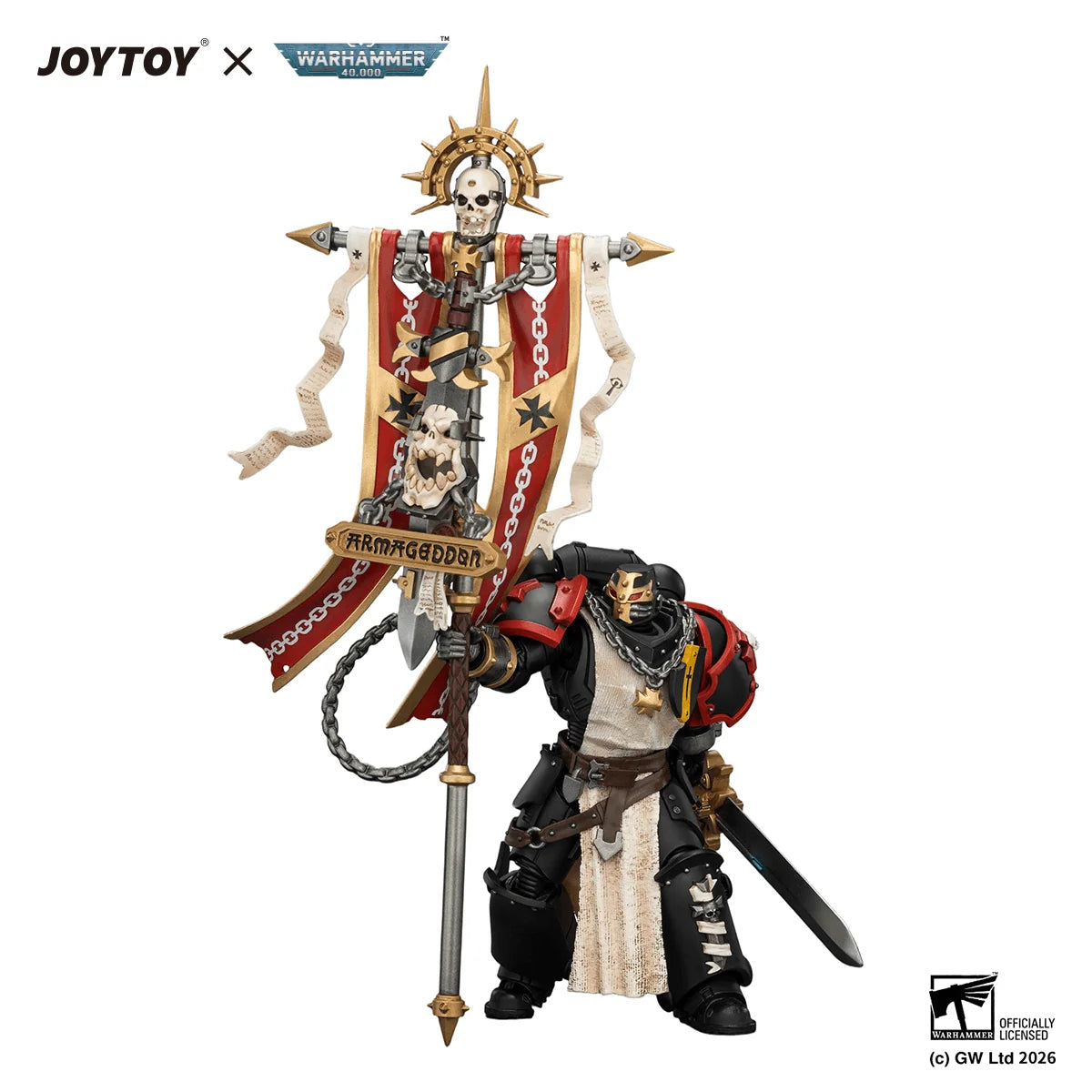 Black Templars Crusader Ancient with Power Sword and Bolt Pistol