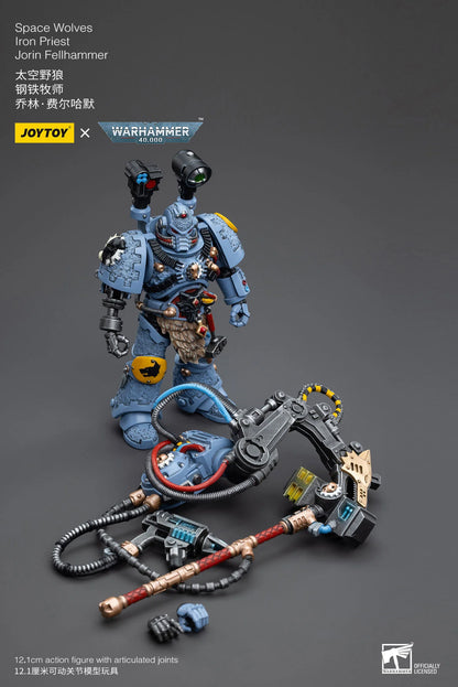 JoyToy Warhammer 40K Space Wolves Iron Priest Jorin Fellhammer Action Figure