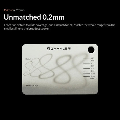 Gaahleri Aventus Crimson Crown Dual Needle Airbrush (0.2mm & 0.4mm)