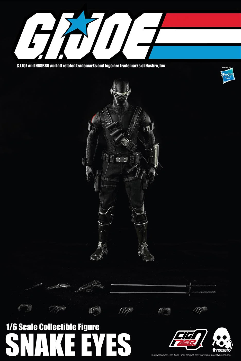 threezero Figzero G.I. Joe Snake Eyes 1/6 Scale Action Figure