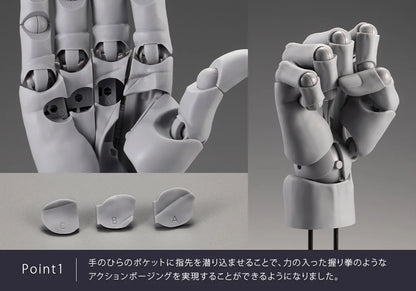 Kotobukiya Artist Support Item Men's Hand Model Right White