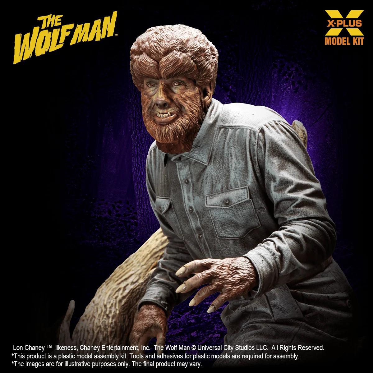1/8 Scale Lon Chaney Jr. as Wolf Man Plastic Model Kit