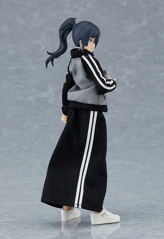 Max Factory figma Makoto Female Body Action Figure with Tracksuit and Skirt Outfit