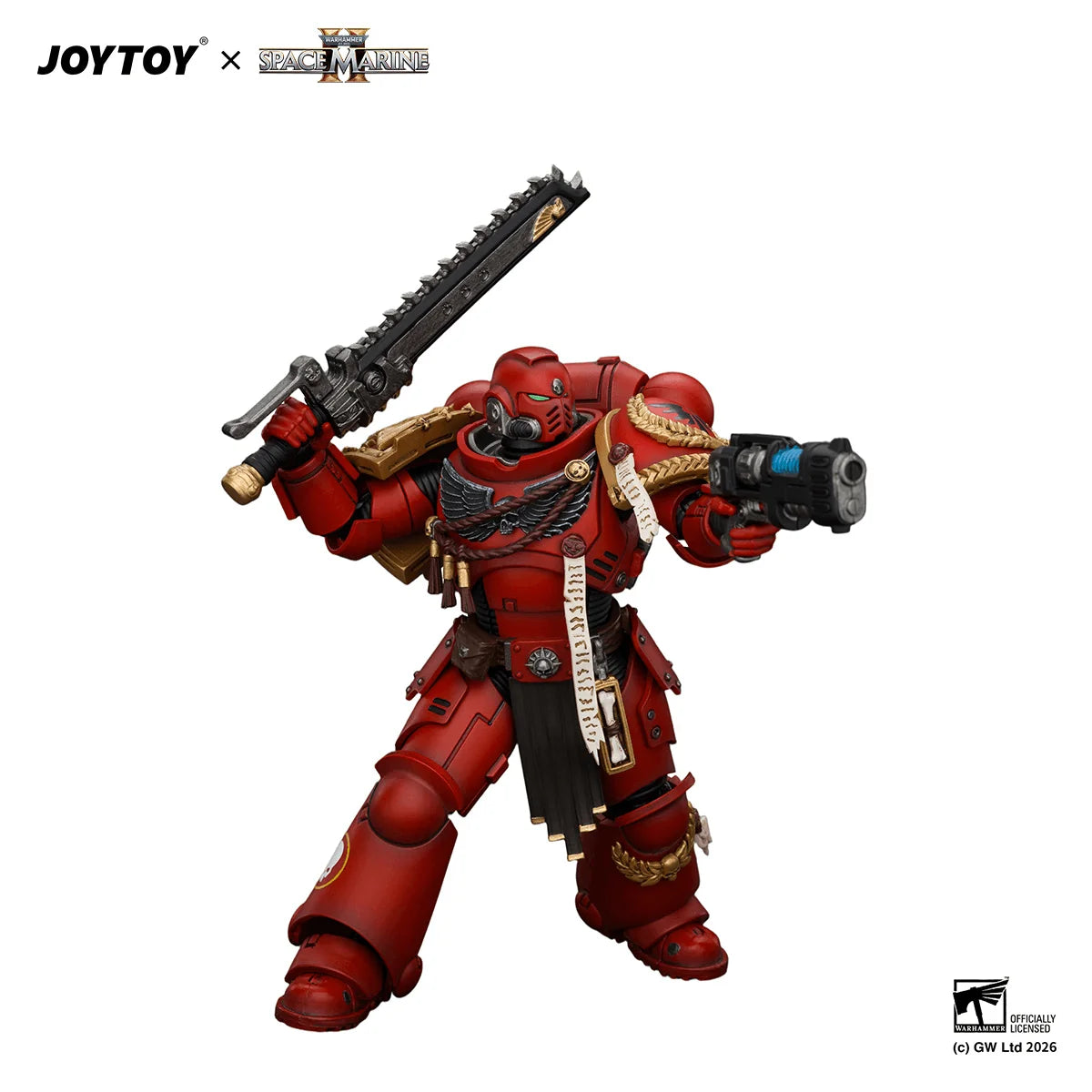 Game Edition Blood Angels Veteran with Bolt Rifle, Chainsword and Bolt Pistol and Plasma Pistol