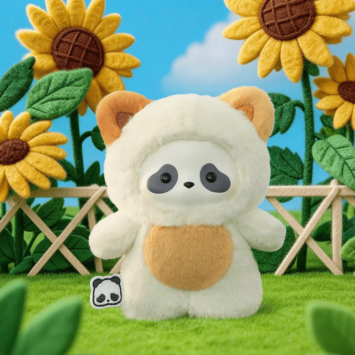 Panda Roll The Zoo In Hands Series Plush Keychain (Box of 6)