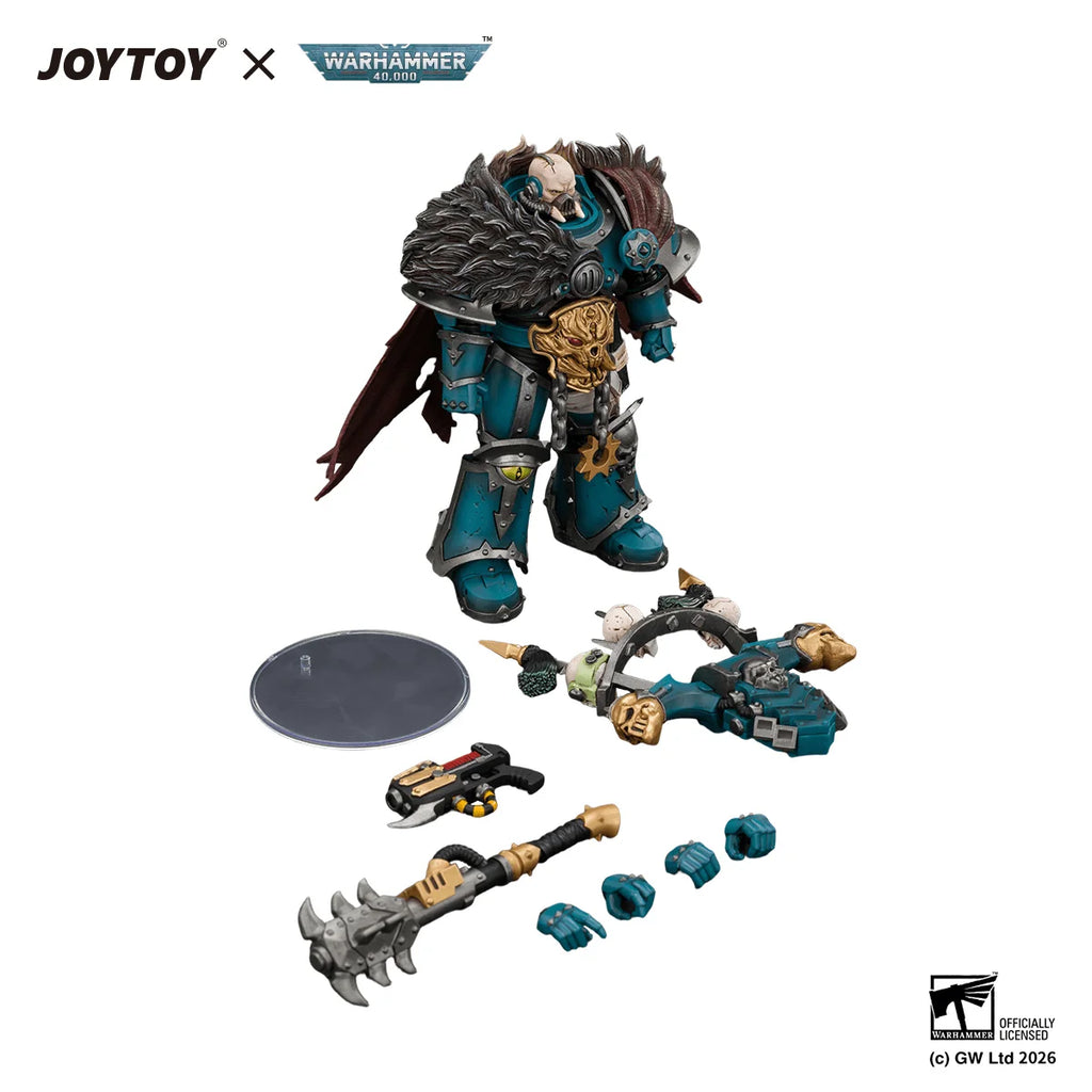 Alpha Legion Chaos Lord with Plasma Pistol and Accursed Weapon