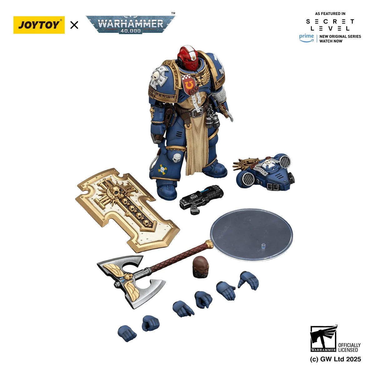 Ultramarines Metaurus with Power Axe, Stormshield and Plasma Pistol