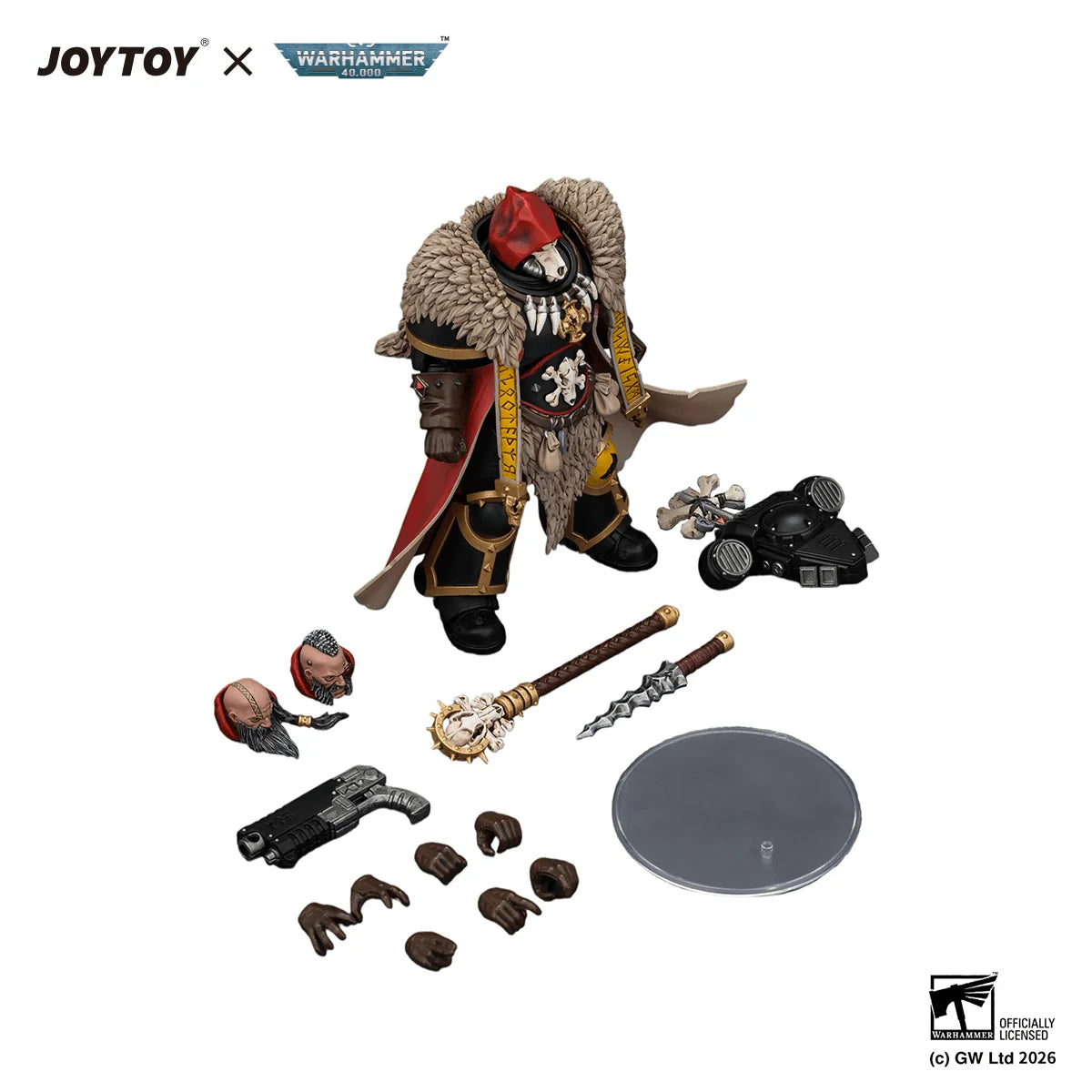 Space Wolves Wolf Priest with Absolvor Bolt Pistol and Crozius