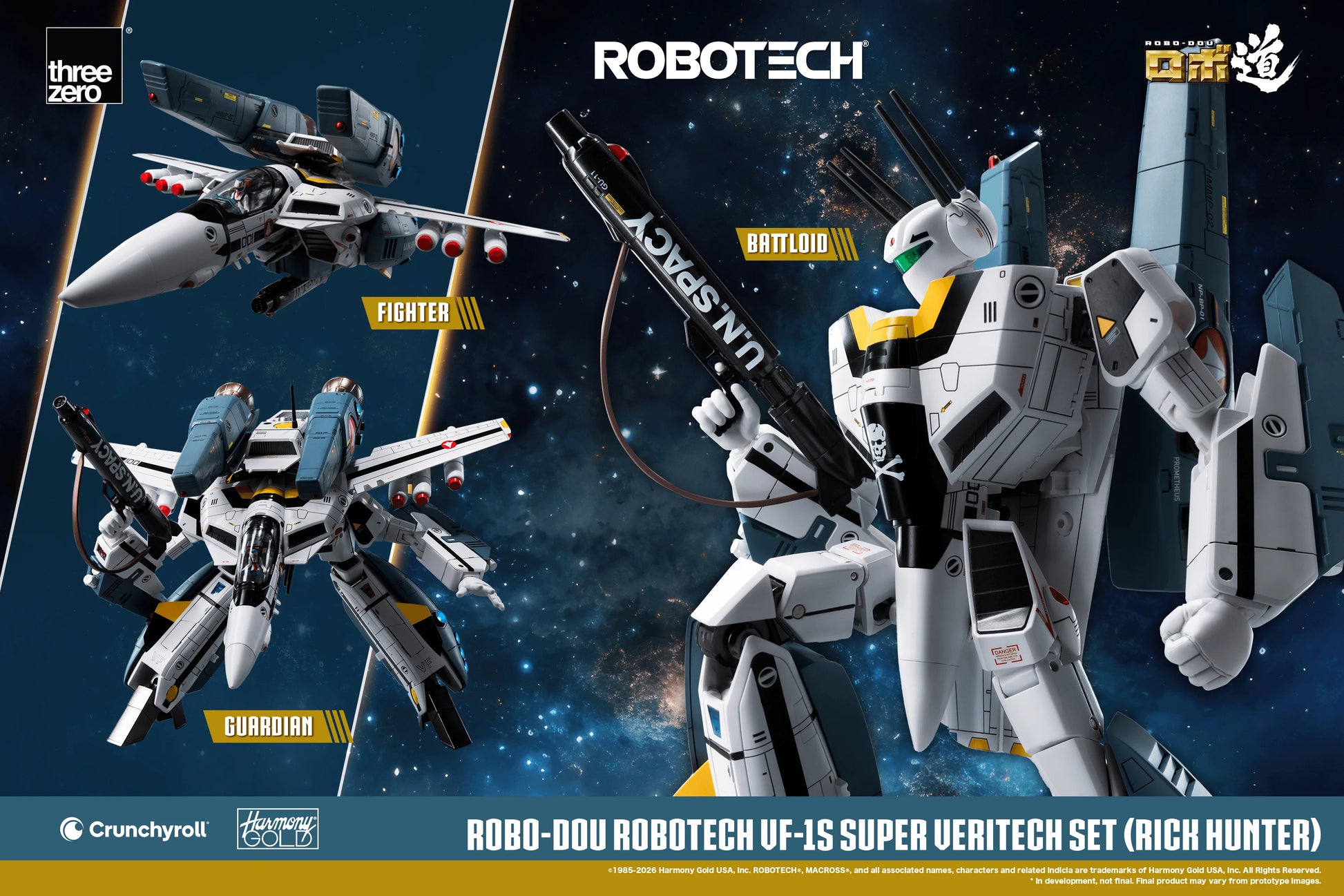 threezero ROBO-DOU VF-1S Super Veritech Collectible Figure (Rick Hunter)