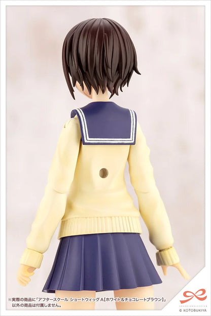 Kotobukiya After School Short Wig Type A White & Chocolate Brown Plastic Model Kit