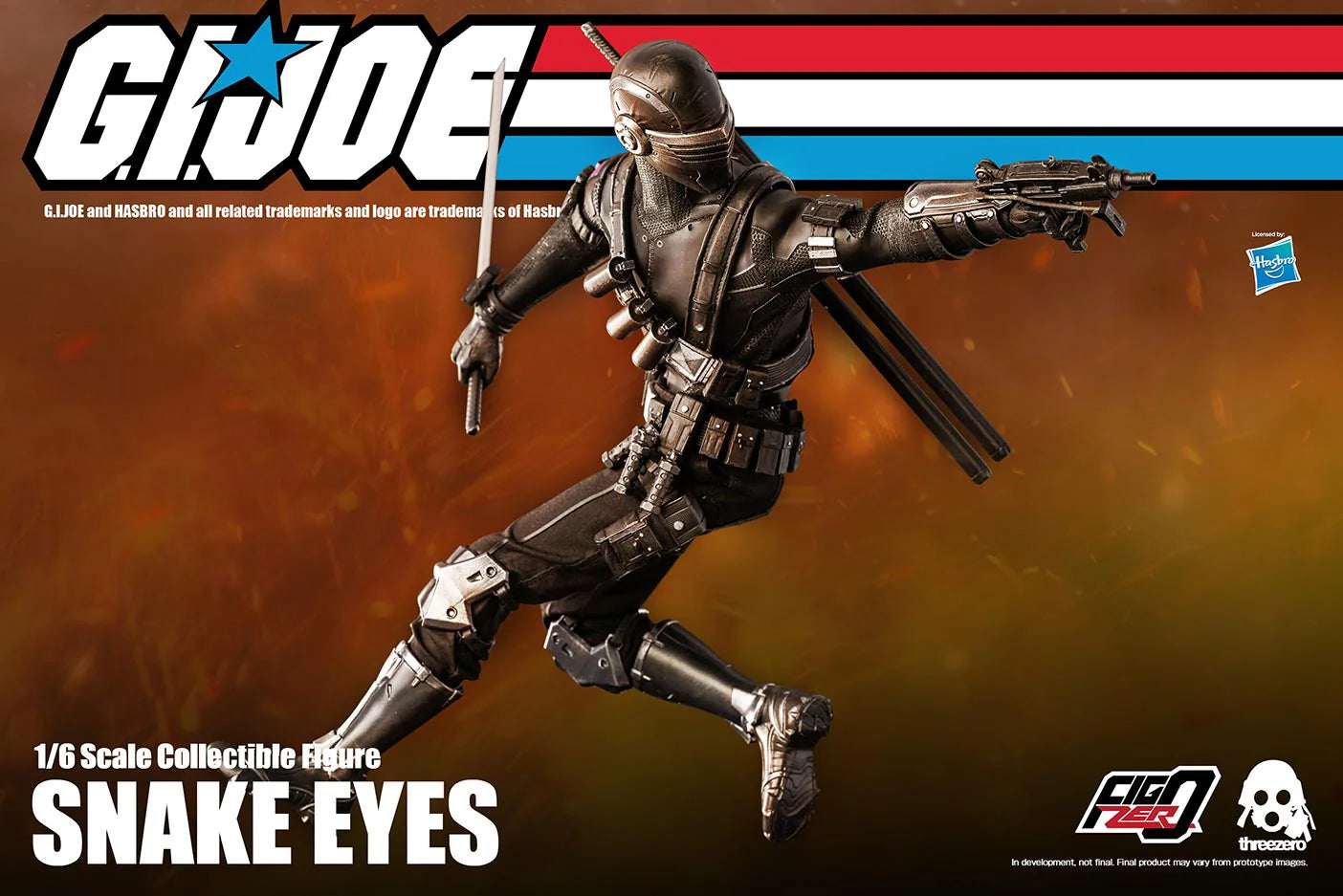 threezero Figzero G.I. Joe Snake Eyes 1/6 Scale Action Figure