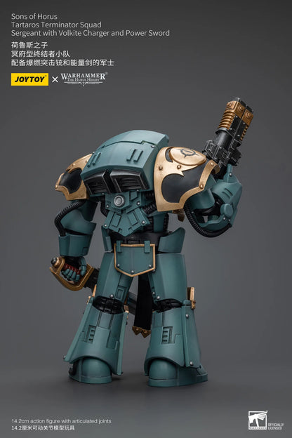 Sons Of Horus Tartaros Terminator Squad Sergeant With Volkite Charger And Power Sword