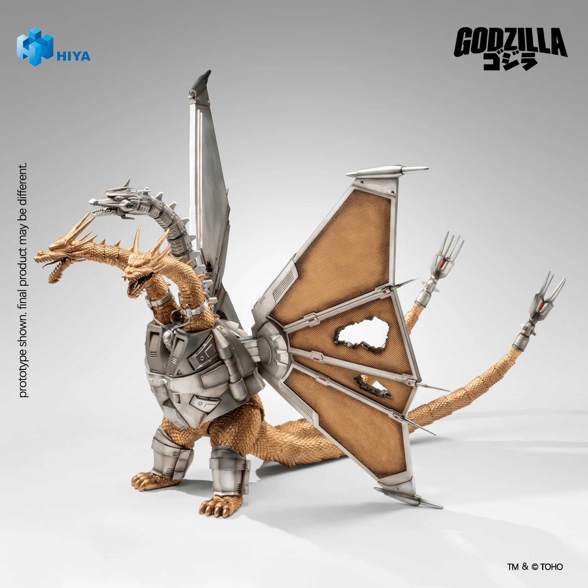 None Scale 13 Inch Godzilla vs. King Ghidorah Battle Damaged Mecha King Ghidorah Battle Damaged Action Figure