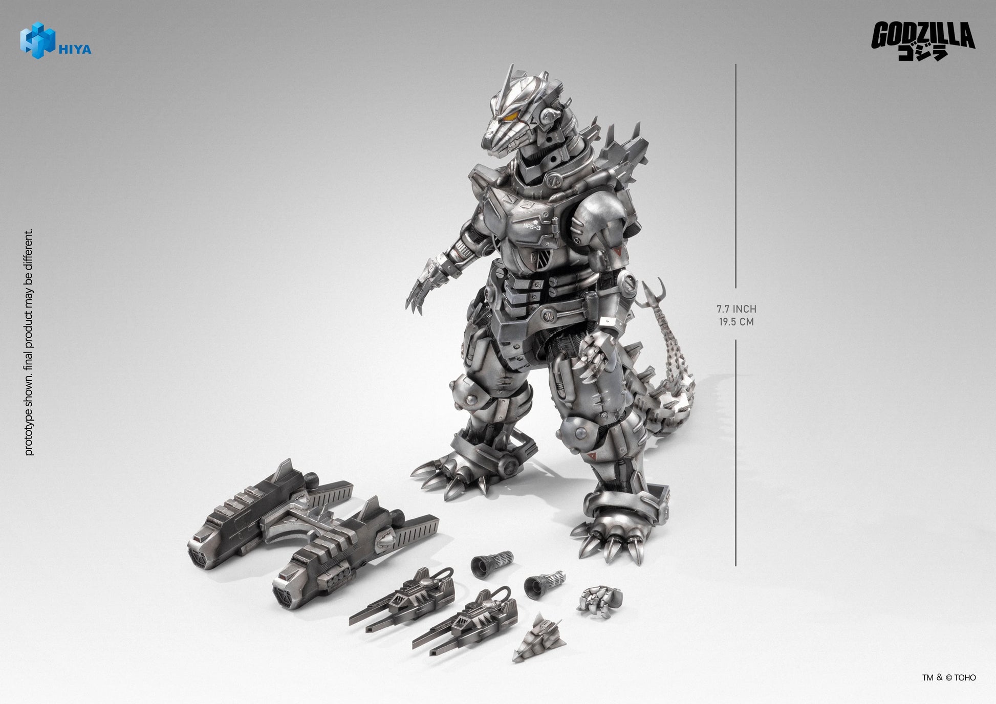 HIYA Exquisite Basic Series None Scale 7.7 Inch Godzilla Tokyo S.O.S. 2003 Mechagodzilla Heavy Arms / High Mobility Version Action Figure
