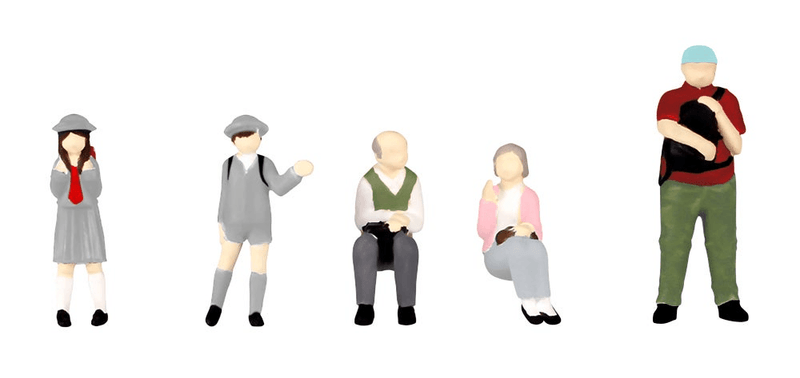 1/80 Scale super minifigure series12 That Day's Bus Stop Set 2