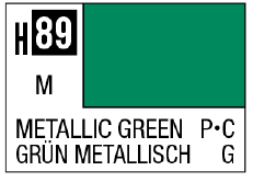 AQUEOUS HOBBY COLOR - H89 METALLIC GLOSS METALLIC GREEN (PRIMARY)