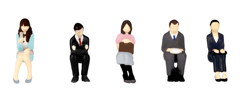1/80 Scale super minifigure series9 That Day's Office Worker Set 2
