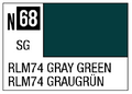 Acrysion N68 - RLM74 Gray Green (Semi-Gloss/Aircraft)