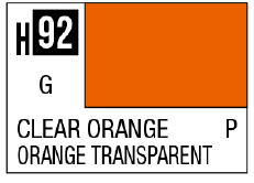AQUEOUS HOBBY COLOR - H92 GLOSS CLEAR ORANGE (PRIMARY)