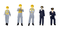 1/80 Scale super minifigure series10 Expert Railway Worker Set 2