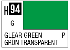 AQUEOUS HOBBY COLOR - H94 GLOSS CLEAR GREEN (PRIMARY)