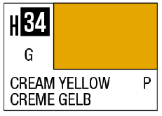 AQUEOUS HOBBY COLOR - H34 GLOSS CREAM YELLOW (PRIMARY)