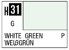 AQUEOUS HOBBY COLOR - H31 GLOSS WHITE GREEN (PRIMARY)