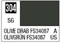 Mr. Color 304 - Olive Drab FS34087 (Semi-Gloss/Aircraft)