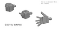 Builders Parts - HD 1/144 MS Hand 03 (EFSF Small)