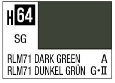 AQUEOUS HOBBY COLOR - H64 SEMI-GLOSS RLM71 DARK GREEN (GERMAN AIRCRAFT)