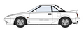 1/24 TOYOTA MR2 (AW11) EARLY VERSION WHITE LANNER