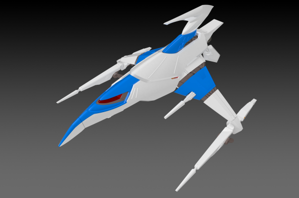 [PP163] SILVER HAWK 3F-1B SPACE FIGHTER 2P COLOR