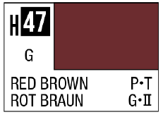 AQUEOUS HOBBY COLOR - H47 GLOSS RED BROWN (PRIMARY)