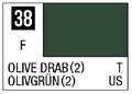 Mr Color Spray - S38 Olive Drab 2 (Flat/Tank)