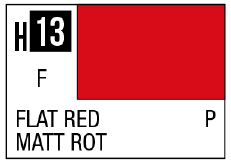 AQUEOUS HOBBY COLOR - H13 FLAT RED (PRIMARY)