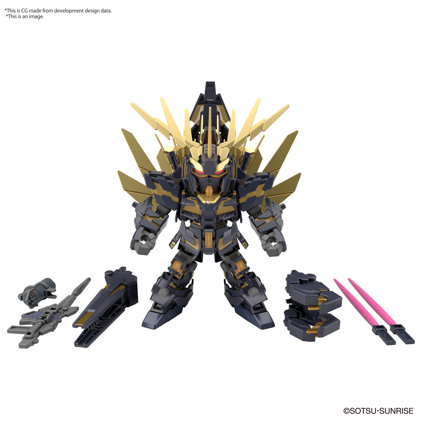 SD GUNDAM CROSS SILHOUETTE UNICORN GUNDAM 02 BANSHEE (DESTROY MODE) & BANSHEE NORN PARTS SET-4573102621597
