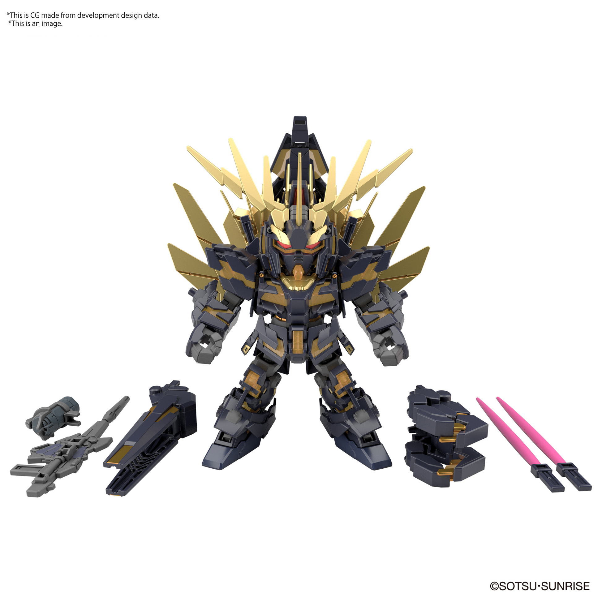 SD GUNDAM CROSS SILHOUETTE UNICORN GUNDAM 02 BANSHEE (DESTROY MODE) & BANSHEE NORN PARTS SET-4573102621597