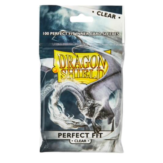 Dragon Shield Perfect Fit Clear - Inner Standard Size Card Sleeves for Double Sleeving (100 ct)