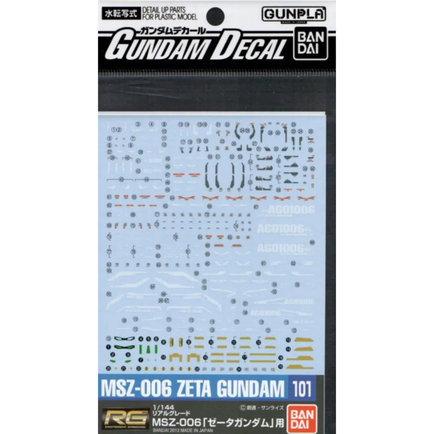 Gundam Decal 101 - RG Zeta Gundam