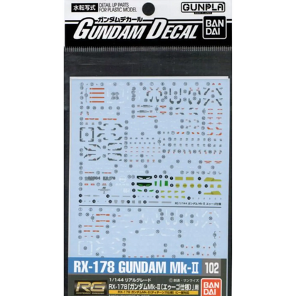 Gundam Decal 102 - RG Gundam Mk-II