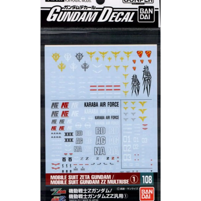 Gundam Decal 108 - Mobile Suit Z Gundam / ZZ Gundam