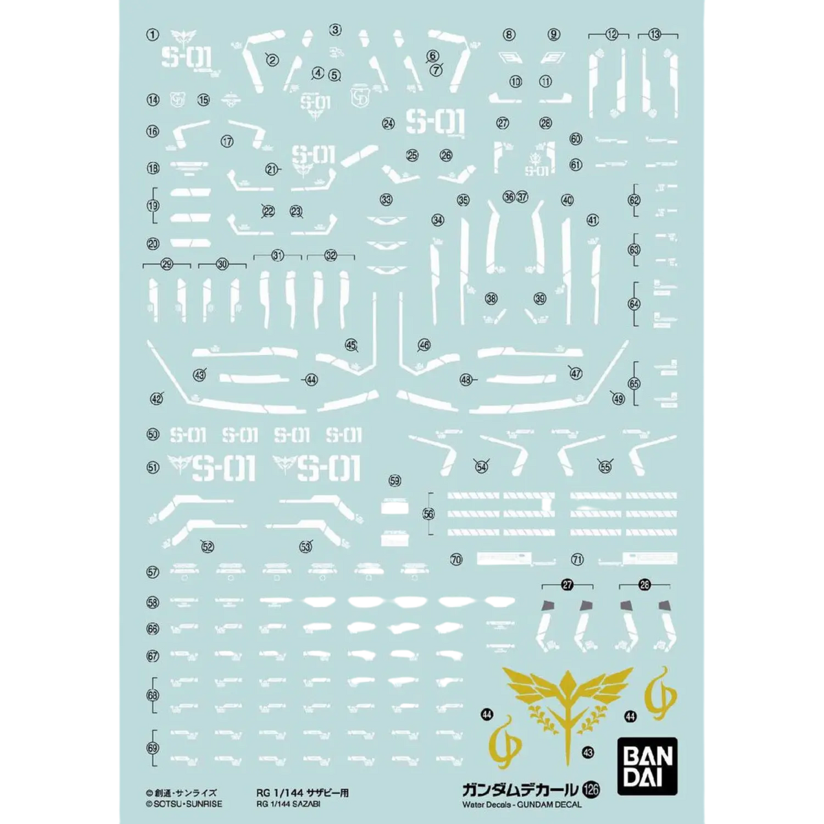 Gundam Decal 126 - RG 1/144 Sazabi (Box of 6)