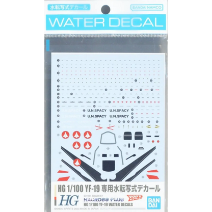 HG 1/100 YF-19 Water-Slide Decals